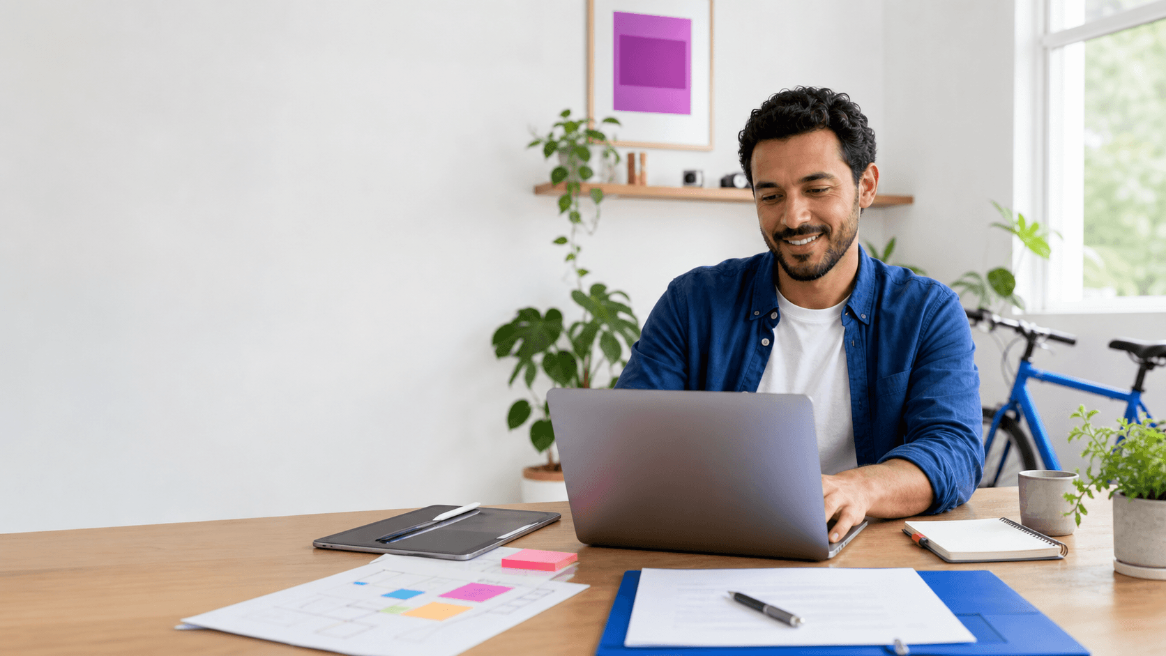 Freelancer administrando propostas, projetos e finanças em seu estúdio