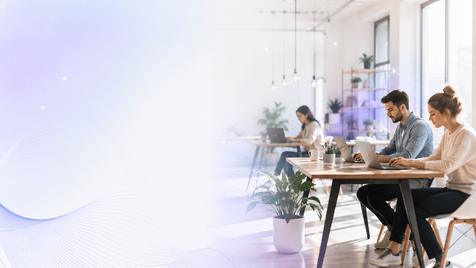 Freelancers trabalhando em uma proposta profissional
