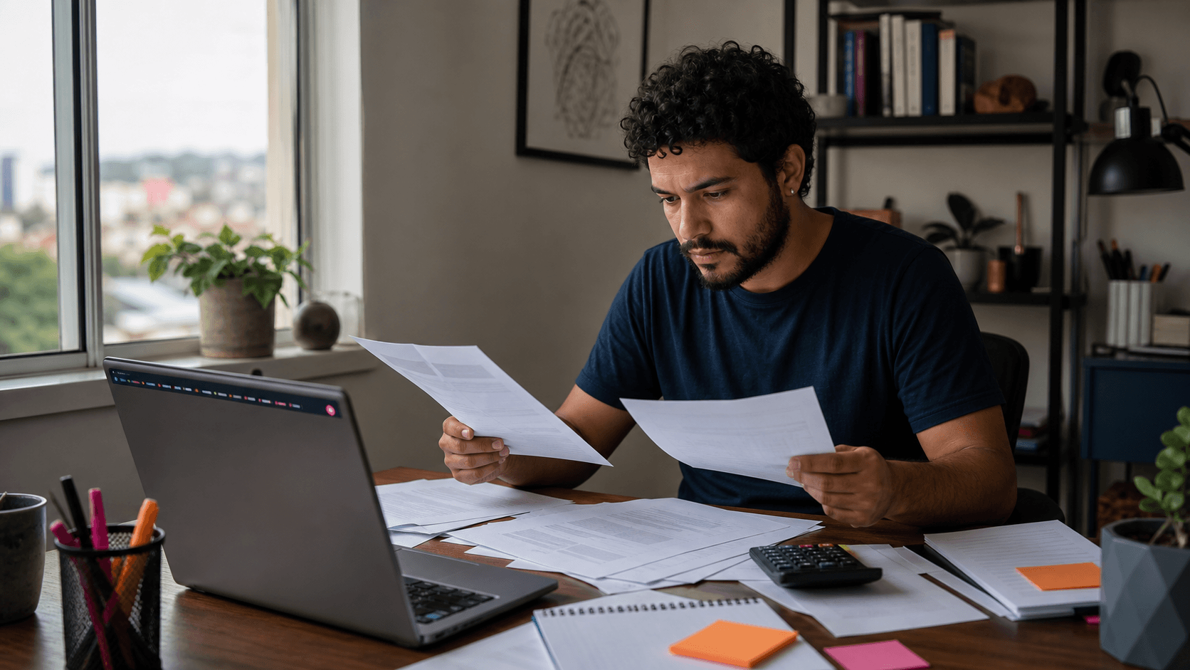Freelancer tentando organizar propostas e custos em um processo improvisado
